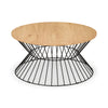 Jersey Round Wire Coffee Table - Light Brown - JER003
