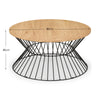 Jersey Round Wire Coffee Table - Light Brown - JER003