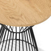 Jersey Round Wire Lamp Table - Light Brown - JER004