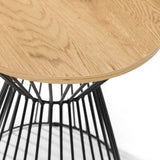 Jersey Round Wire Lamp Table - Light Brown - JER004