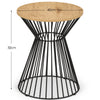 Jersey Round Wire Lamp Table - Light Brown - JER004