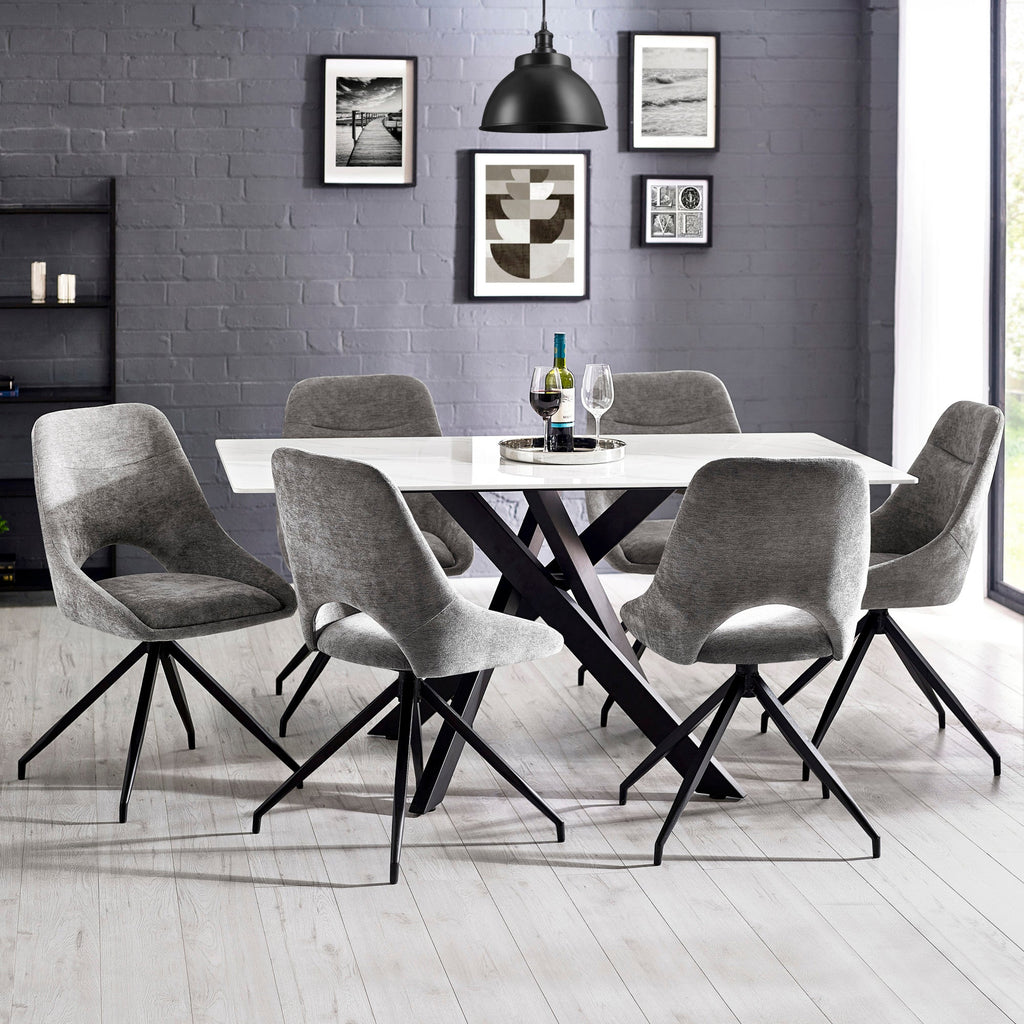 Bradley Dining Table - White - BRA001