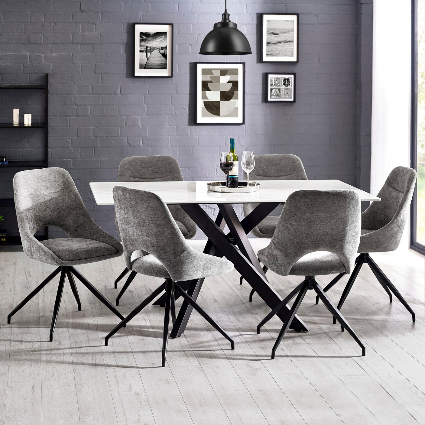 Bradley Dining Table - White - BRA001