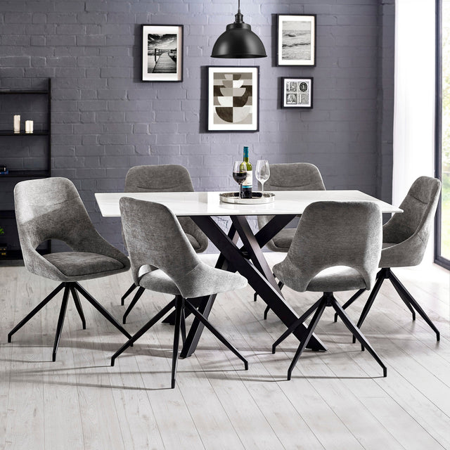 Bradley Dining Table - White - BRA001