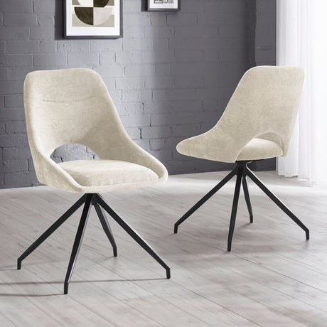 Jonah Swivel Return Chair (Set of 2) - Grey - JON101