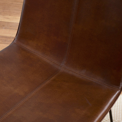Joren PU Leather Accent Chair - Brown - Brown - JOR002