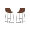 Set of 2 Joren Bar Stools - Brown - JOR103