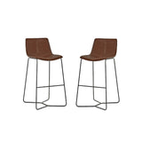 Set of 2 Joren Bar Stools - Brown - JOR103