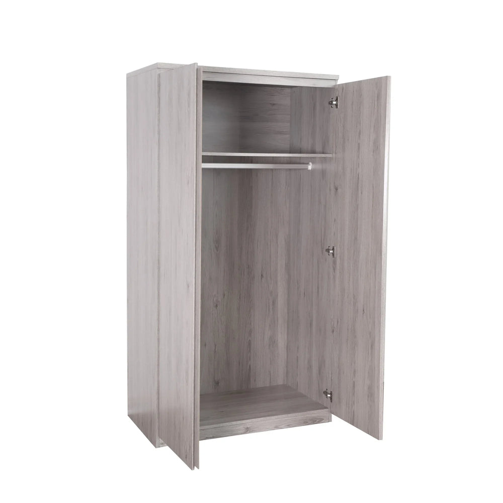 Jupiter 2 Door Wardrobe - Grey - JUP306