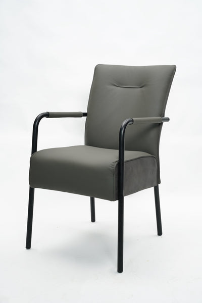 James Chair Grey Leather