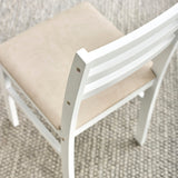 Keats White Rectangular Table with 4 Chairs Dining Set - White - KEA001