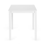 Keats White Rectangular Table with 4 Chairs Dining Set - White - KEA001