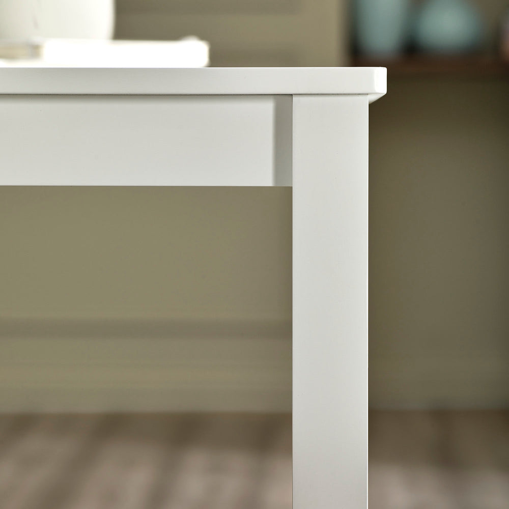 Keats White Rectangular Table with 4 Chairs Dining Set - White - KEA001