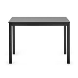Keats Black Rectangular Table with 4 Chairs Dining Set - Black - KEA002