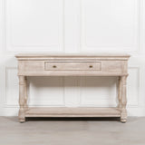 Acacia Wooden Console with Single Drawer
