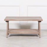 95cm Rustic Acacia Wooden A Frame Coffee Table