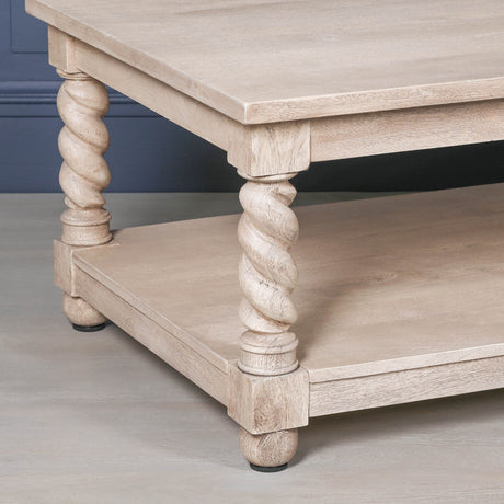 Acacia Twist Column Coffee Table