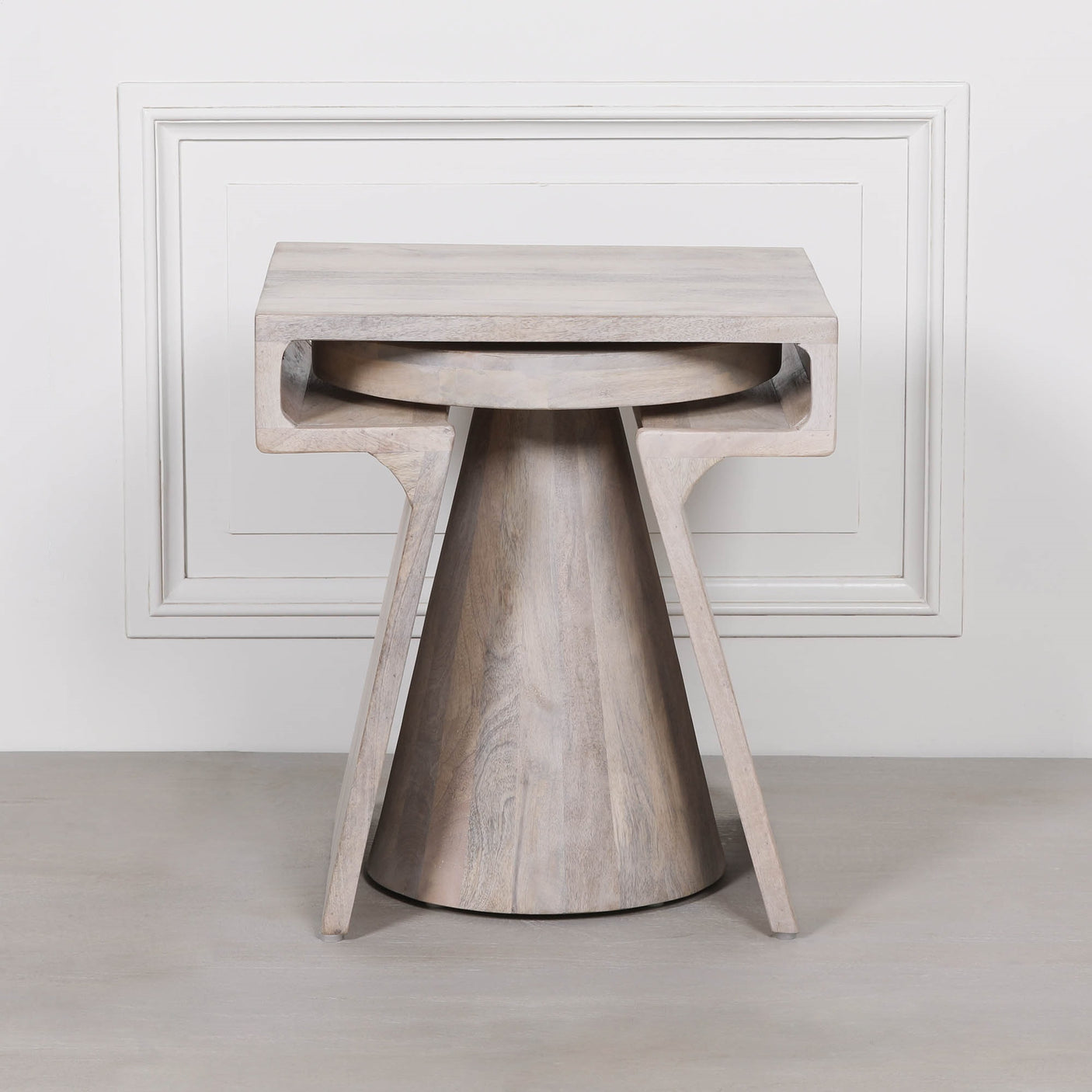 Blanchie Wooden Nesting Side Occasional Table