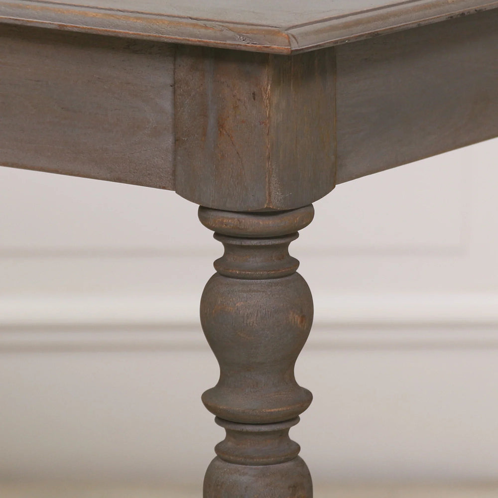 Rustic Wooden Column Leg Console