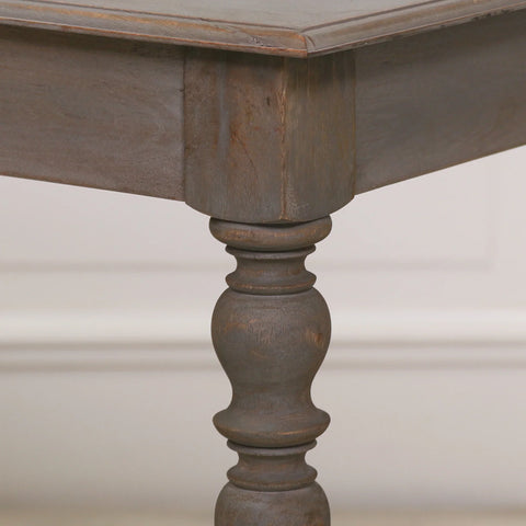 Rustic Wooden Column Leg Console
