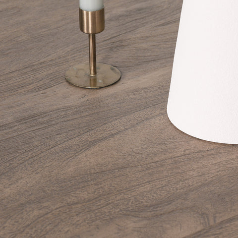 Black Wooden Round Column Dining Table