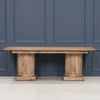 Wooden Column Rectangular Dining Table 220cm