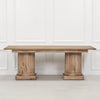 Wooden Column Rectangular Dining Table 220cm