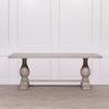 Blanche Wood Rustic Washed Rectangular Dining Table 210cm