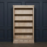 Blanche Wooden Rustic Single Open Bookcase with Drawers