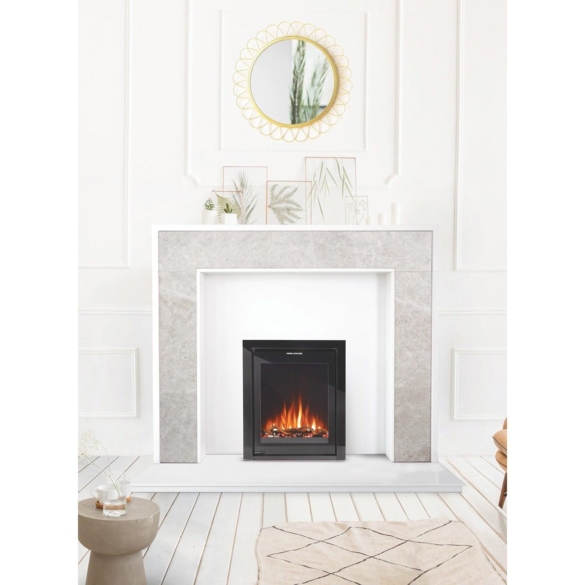 Ezee Glow Pulse Electric Fire With Glass Trim