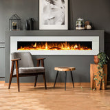 Ezee Glow Xl Zara 72" White Electric Fire