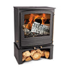 Mazona Wicklow 8Kw Woodburning Multifuel Stove With Logstore