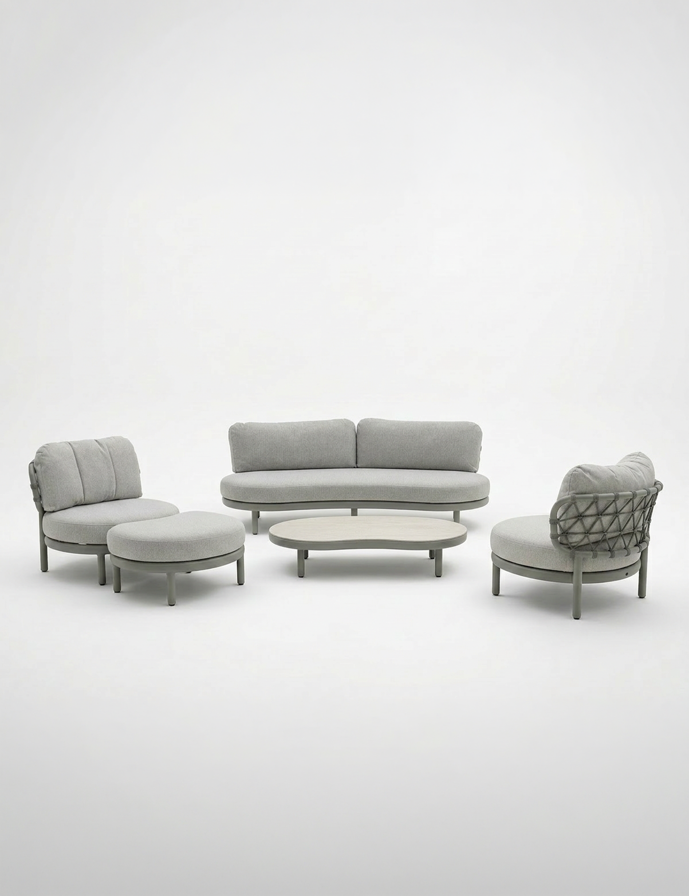Image of KOKO 5 Seater Lounging Set with Coffee Table & Footstool