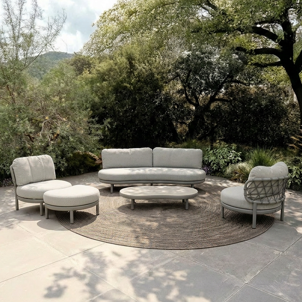Image of KOKO 5 Seater Lounging Set with Coffee Table & Footstool