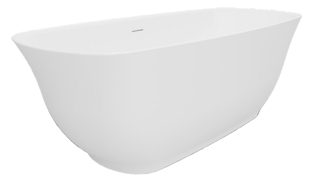 White freestanding bathtub on a black background