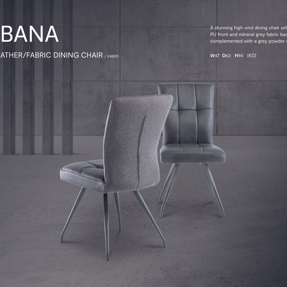 Stylish Grey Dining Chair with PU Fabric and Contemporary Design