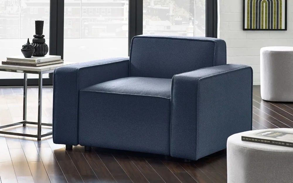 Lago Combination Sofa Single Seat Section - Blue