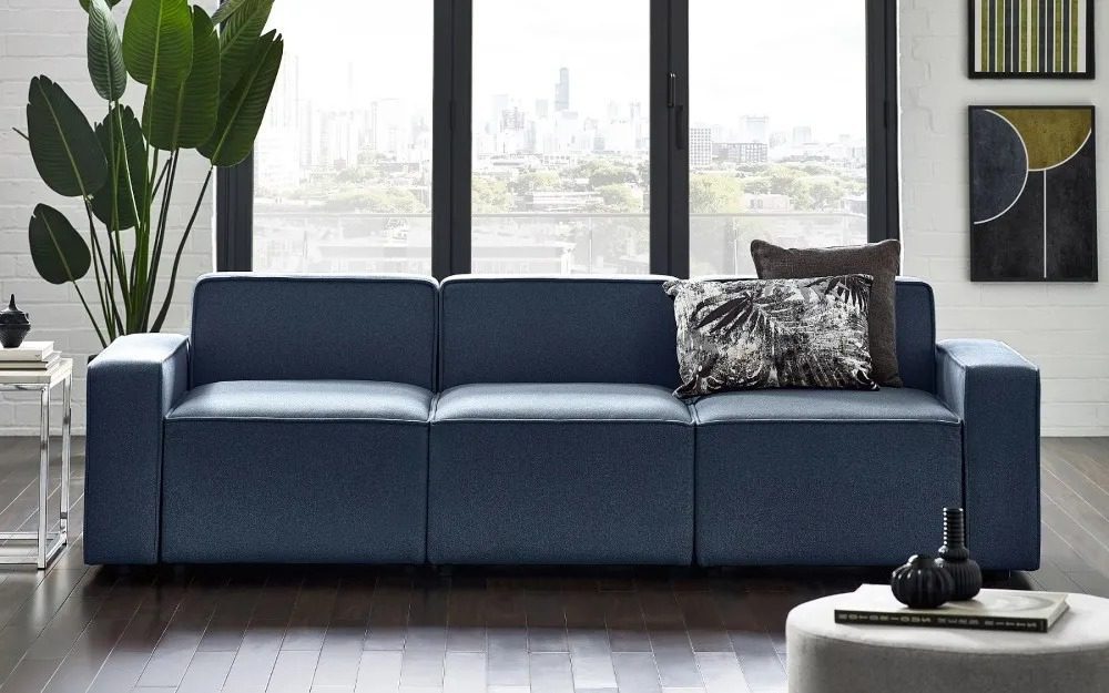 Lago Combination Sofa Single Seat Section - Blue