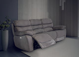 Grey Electric Recliner 3-Seater Sofa for Ultimate Comfort