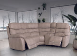 Layla Soft-Touch Fabric Recliner Corner Sofa with USB