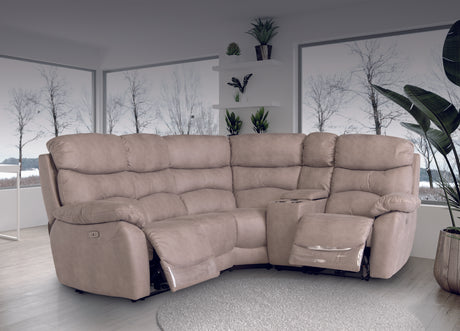 Layla Soft-Touch Fabric Recliner Corner Sofa with USB