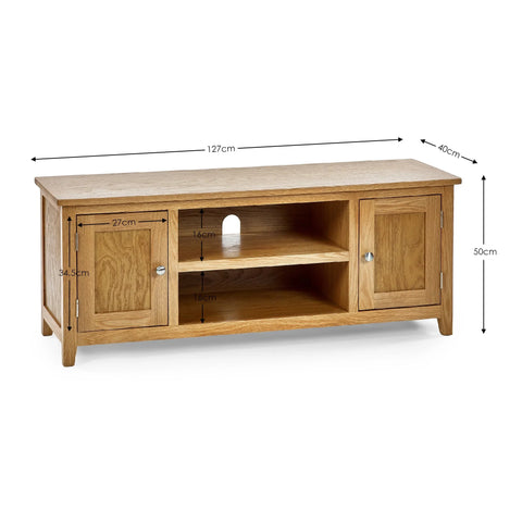 Mallory Widescreen Tv Unit - Light Brown - MAL208