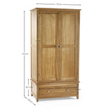 Mallory Combination Wardrobe - Light Brown - MAL260