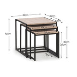 Tribeca Nest Of 3 Tables - Brown - TRI201
