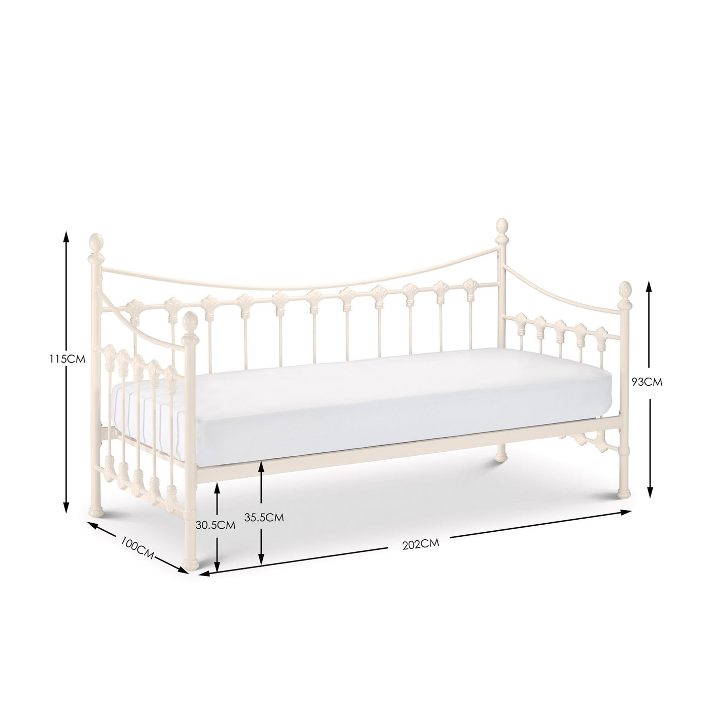 Versailles Daybed Only - White - VER002