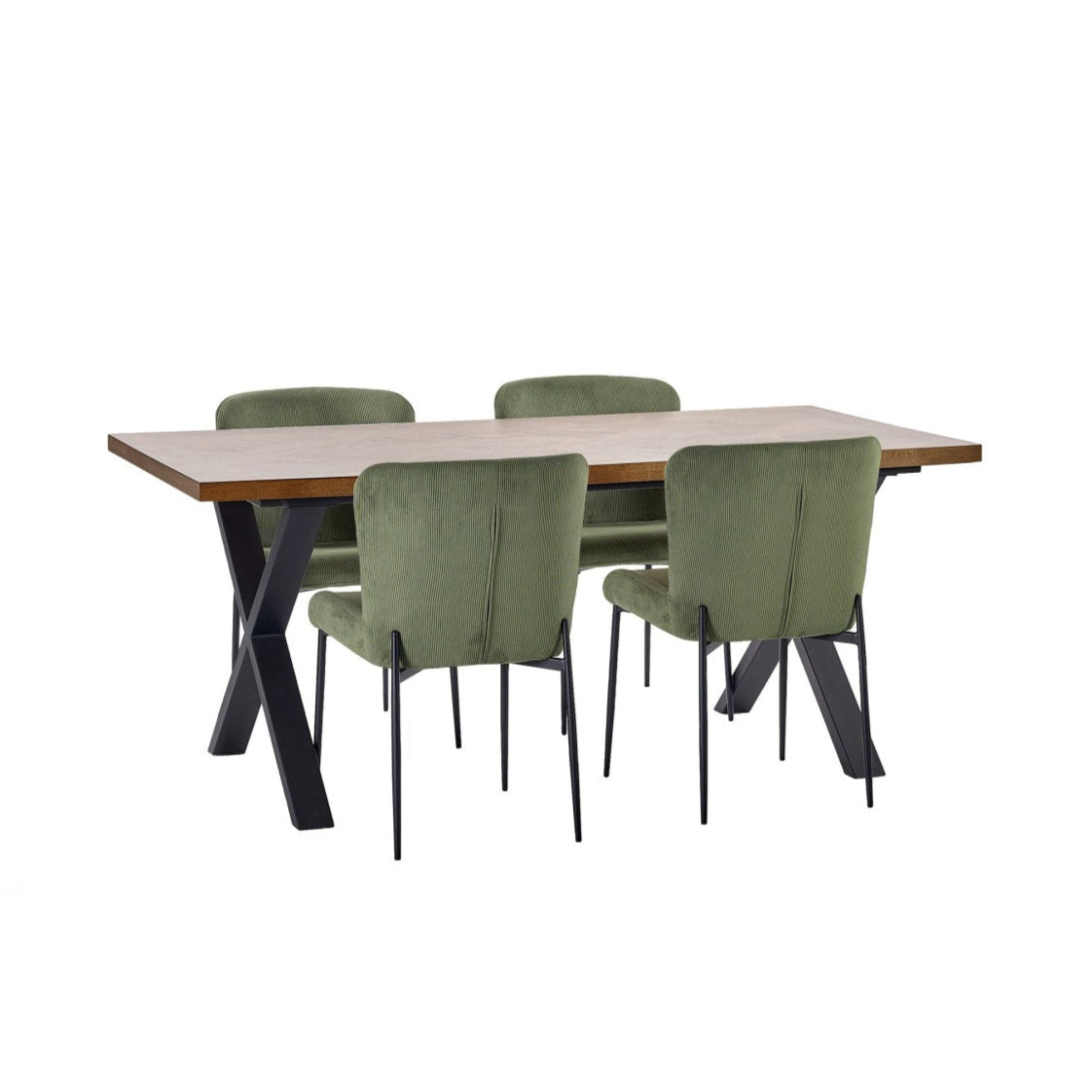 Leonie Dining Chair (Set of 2) - Green - LEO111