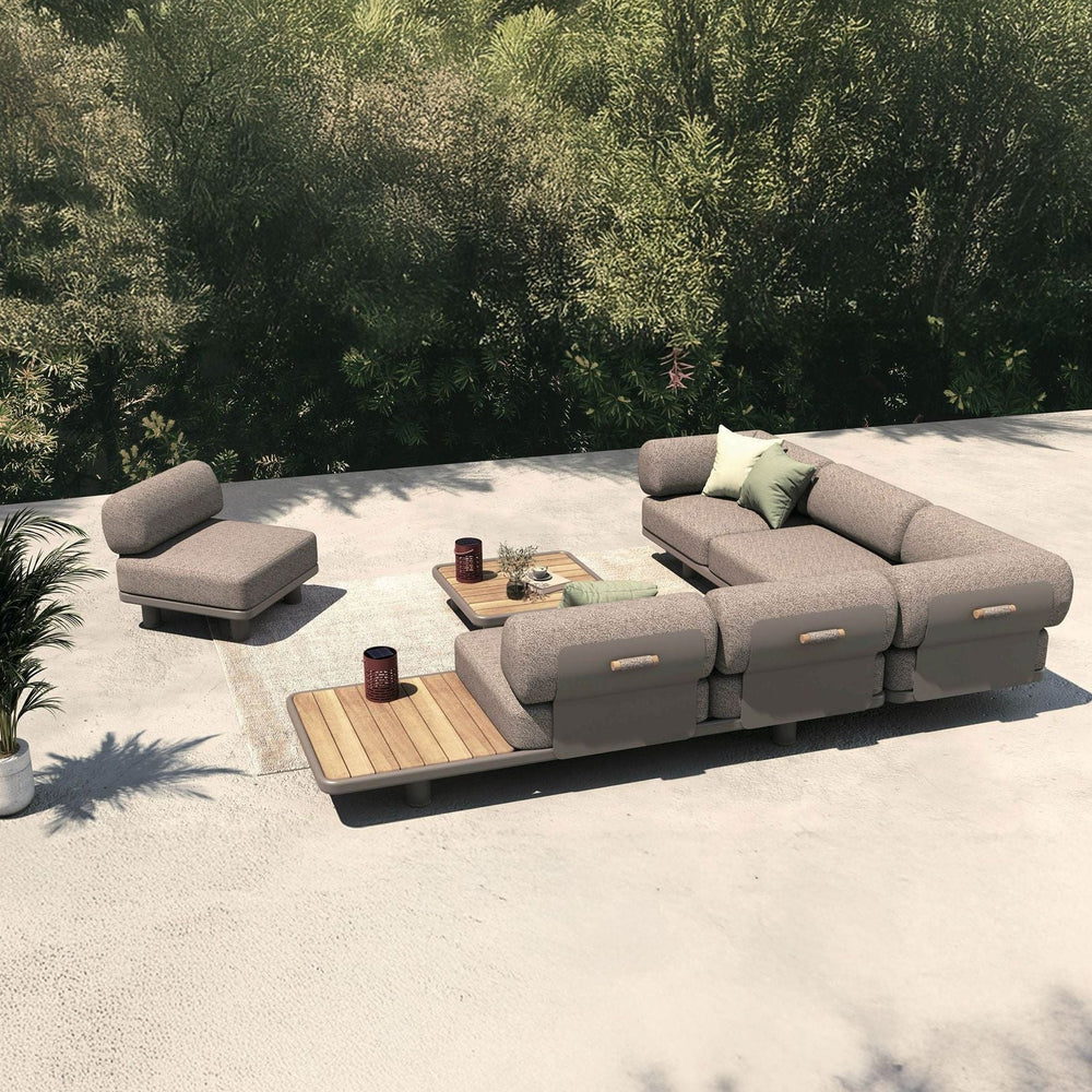 Image of LEOX Modular 5-Seater Corner Sofa Set with Coffee Table