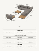 Image of LEOX Modular 5-Seater Corner Sofa Set with Coffee Table