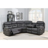 Leroy Corner W/ Drop Down Tray & Wireless Charger