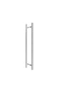 Stainless steel door handle set with straight tubular design, suitable for modern doors